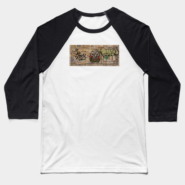 mf doom wall design Baseball T-Shirt by neira